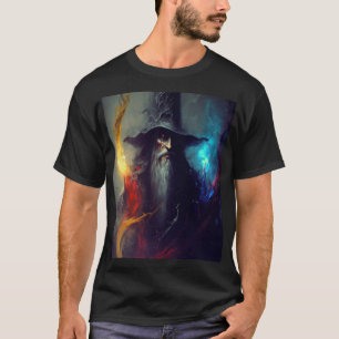 Dark Wizard Fantasy Shirt   Arcane Mage Art