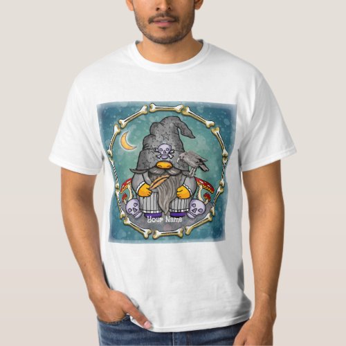 Dark Wizard Gnome custom name T_Shirt 