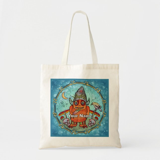 Dark Wizard Monster Tote Bag (Front)