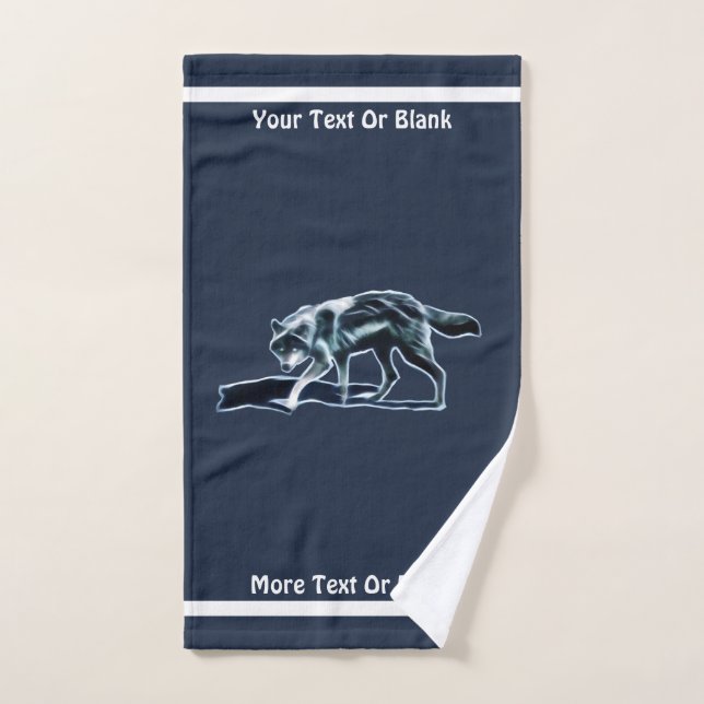Dark Wolf Bath Towel Set (Hand Towel)