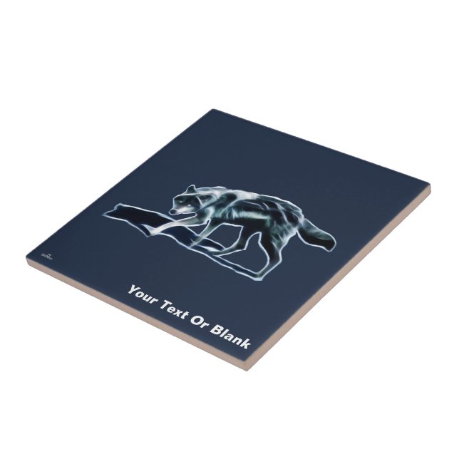 Dark Wolf Ceramic Tile (Side)