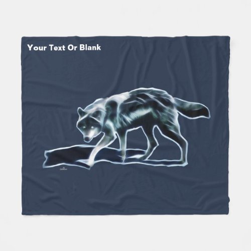 Dark Wolf Fleece Blanket