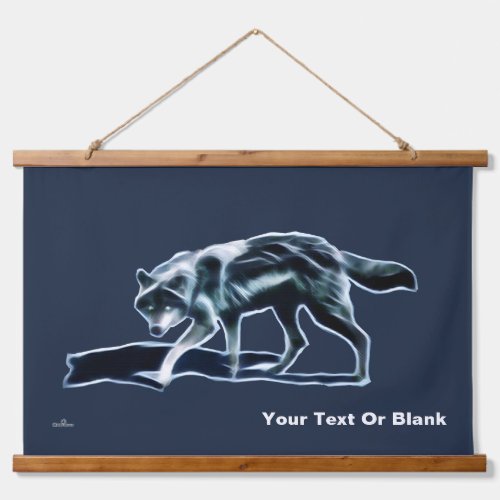 Dark Wolf Hanging Tapestry