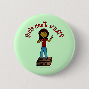 Dark Woman on Soapbox Pinback Button