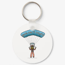 Dark Woman Sky Diving Keychain