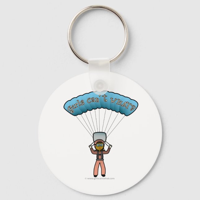 Dark Woman Sky Diving Keychain (Front)
