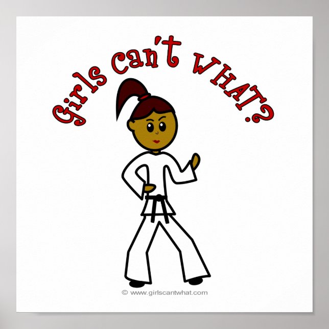 Dark Womens Karate Poster (Front)