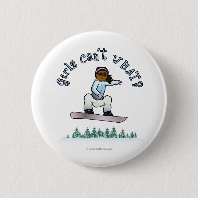 Dark Womens Snowboarding Button (Front)
