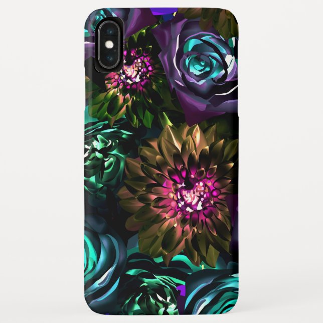 Dark Wonderland Bold Glamour Floral Flowers Case-Mate iPhone Case (Back)