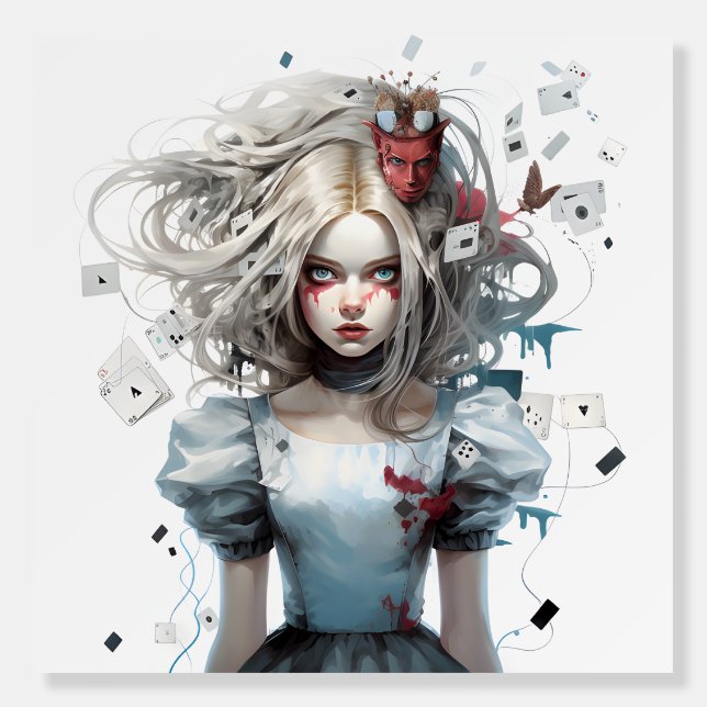 Dark Wonderland: Gothic-Inspired Alice Foam Board (Back)