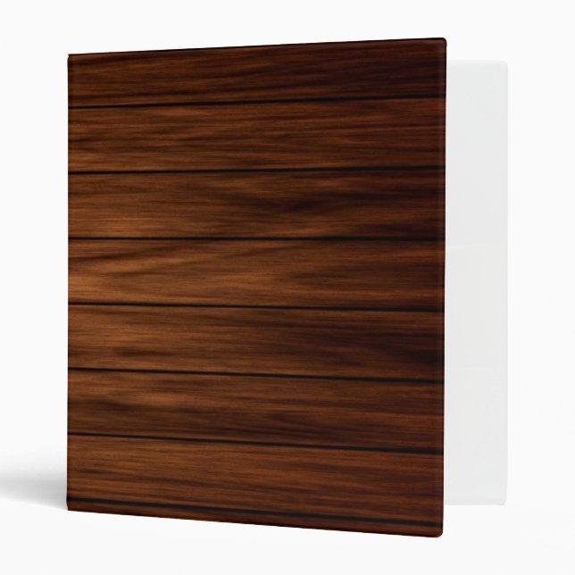 Dark Wood 3 Ring Binder (Front/Inside)