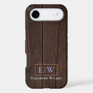 dark wood and modern personalized iPhone 17 air case