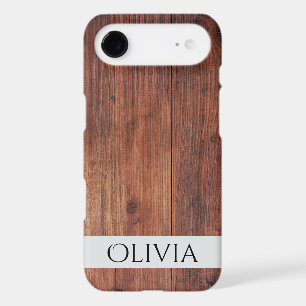 dark wood and modern personalized  iPhone 17 air case