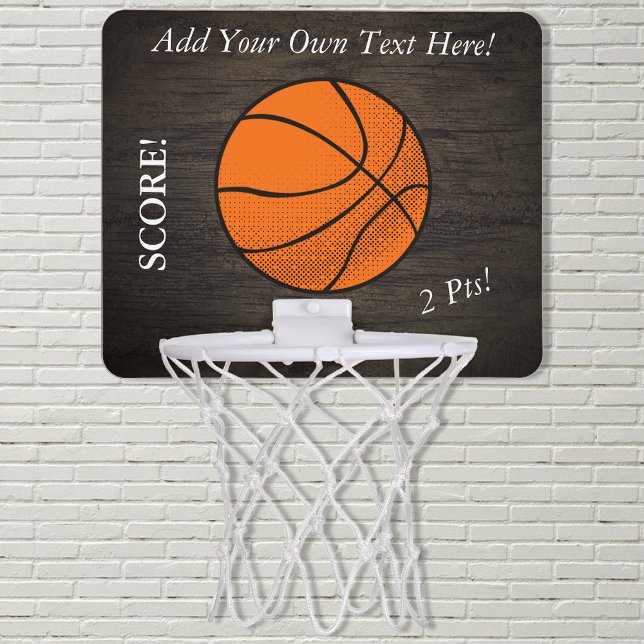 Dark Wood Basketball Custom Mini Basketball Hoop (Creator Uploaded)