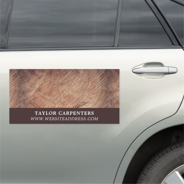 Dark Wood, Carpentry, Carpenter Car Magnet (In Situ)