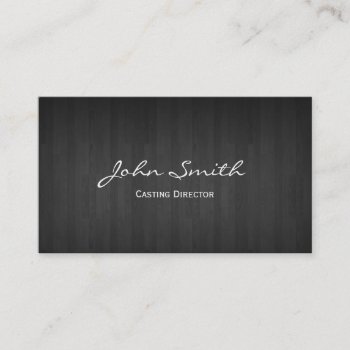 Dark Wood Casting Director Business Card by cardfactory at Zazzle