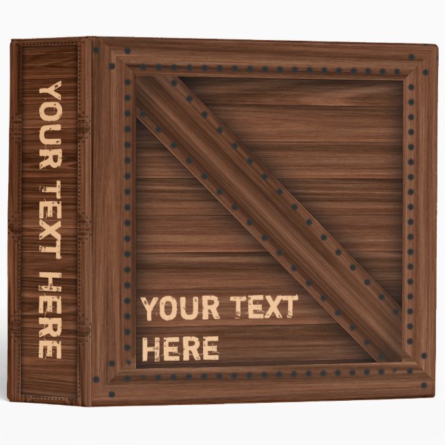 Dark Wood Crate - Binder (Front/Spine)