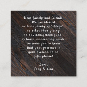 Dark Wood Custom Wishing Well Cards in Bulk