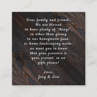Dark Wood Custom Wishing Well Cards in Bulk