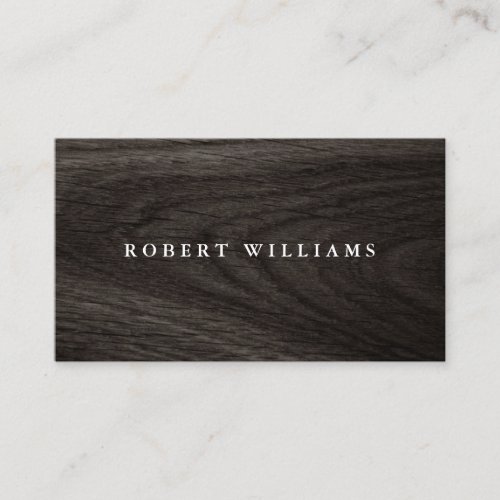 Dark wood elegant professional business card