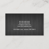 Dark Wood Financial Advisor Business Card (Back)
