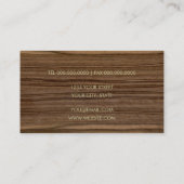 Dark Wood Grain Business Card (Back)