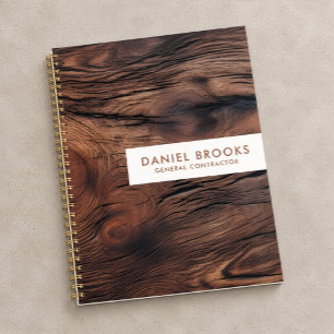 Dark Wood Grain General Contractor Planner