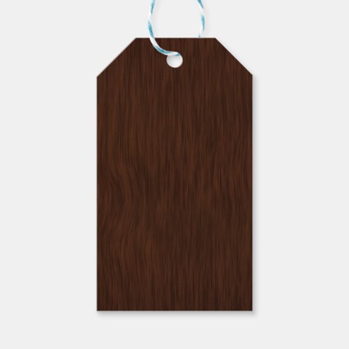 Dark Wood Grain Look Background Gift Tags