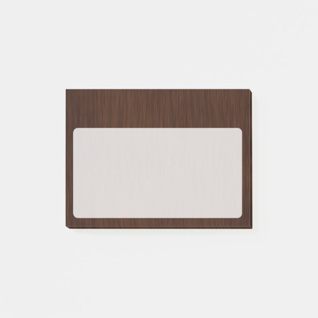 Dark Wood Grain Look Background Post-it Notes (Front)