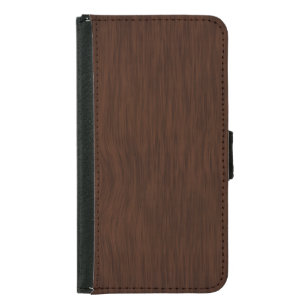 Dark Wood Grain Look Background Wallet Phone Case For Samsung Galaxy S5