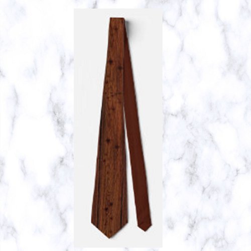 Dark Wood Grain Neck Tie