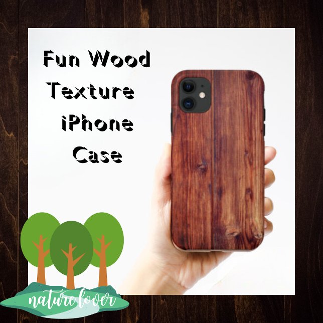 Dark Wood Like Texture  Case-Mate iPhone Case (Fun Wood-like Texture Phone Case)