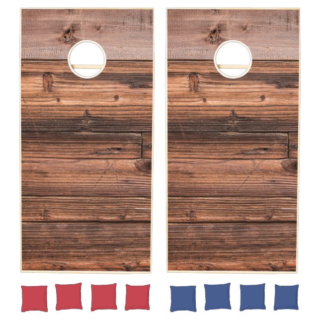 Dark Wood Panel. Cornhole Set (Set)