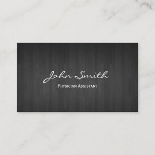 Dark Wood Physician Assistant Business Card