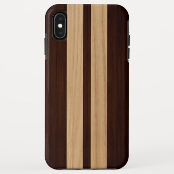 Dark Wood Rosewood Stripes Pattern Wood Grain Look Iphone Xs Max Case by CityHunter at Zazzle