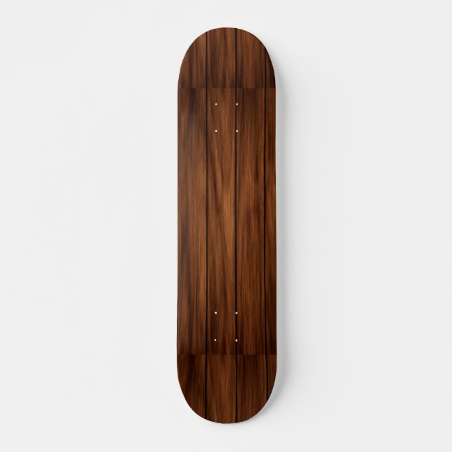Dark Wood Skateboard Deck (Front)