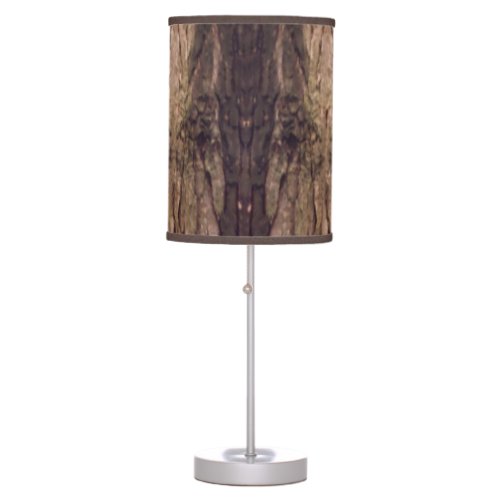 Dark Wood Table Lamp