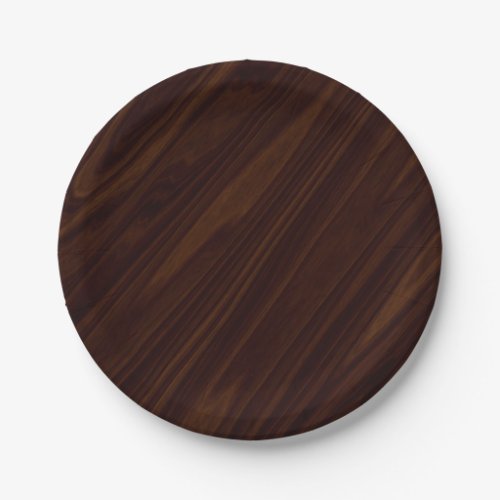 Dark Wood Texture Paper Plates