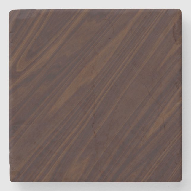 Dark Wood Texture Stone Coaster (Front)