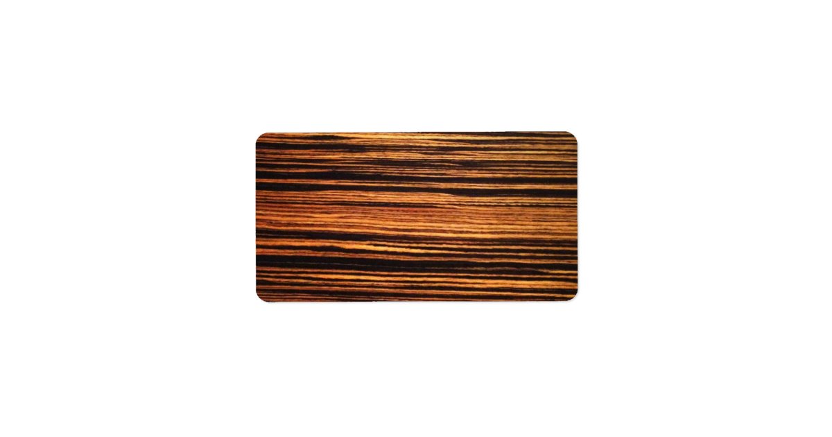 Dark Wood Veneer Label Zazzle