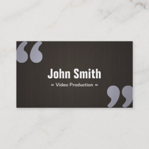 Dark Wood Video Production Business Card