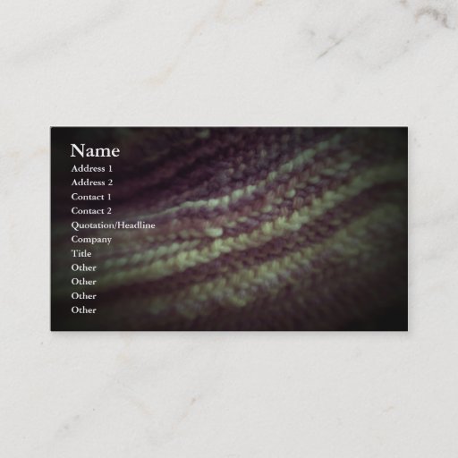 Customizable Dark Wool Business Card