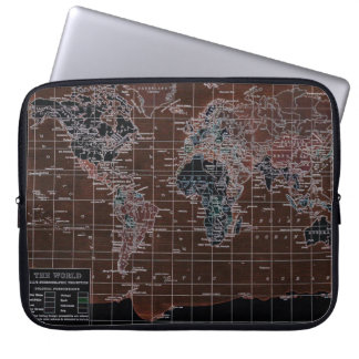 Dark World Map Laptop Sleeve