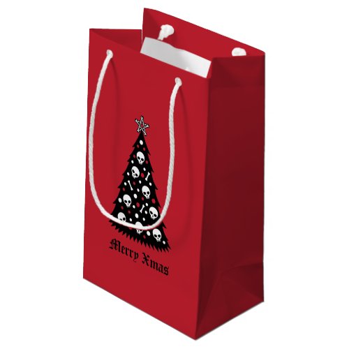 Dark Xmas Tree Small Gift Bag