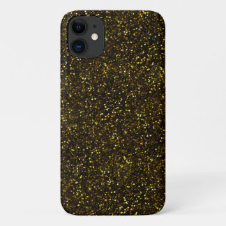 Dark Yellow Gold Glitter iPhone 11 Case