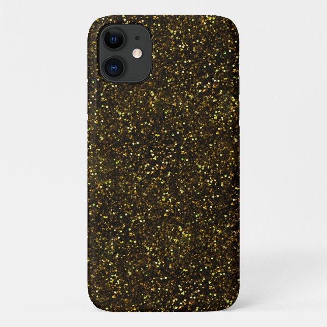 Dark Yellow Gold Glitter Case-Mate iPhone Case (Back)