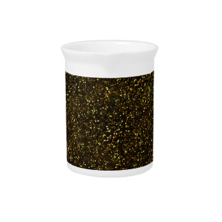Dark Yellow Gold Glitter Pitcher