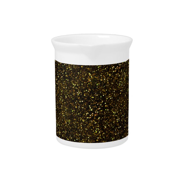 Dark Yellow Gold Glitter Pitcher (Front)