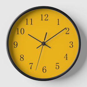 Dark Yellow Kitchen Wall Clock