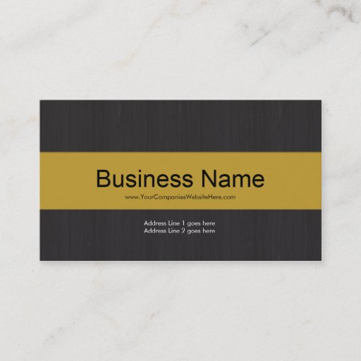 Customizable Dark &amp; Yellow Professional Business Card